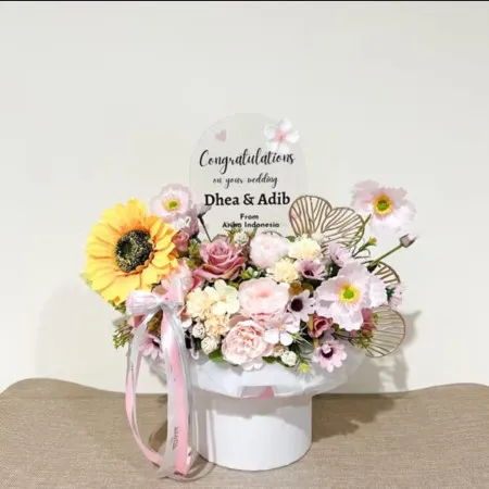Bloom Box Akrilik Ucapan Wedding Tangerang